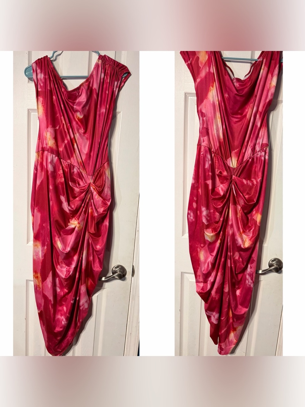 Women’s ruched slit hem dress XL - Picture 2 of 2